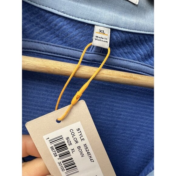 Peter Millar Vest Mens Blue Bonnet Beaumont Snap Golf Lightweight Stretch Sz XL - Picture 2 of 10